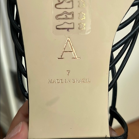 Anthropologie Black Minimalist Sandals - Picture 3 of 5